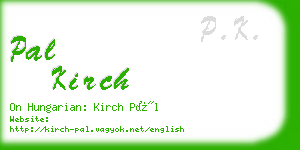 pal kirch business card